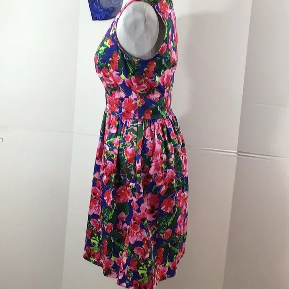 Milly Design Nation floral fit and flare dress 2 - Picture 6 of 13